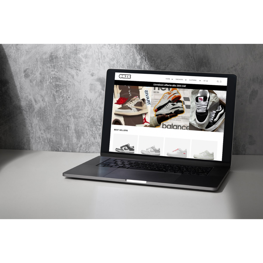Création du site e-commerce Onze pour sneakers et streetwear